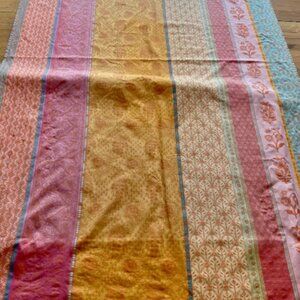 Garnier Thiebaut Tablecloth French Country 100% Cotton Bright Tones 96"x58"